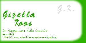 gizella koos business card